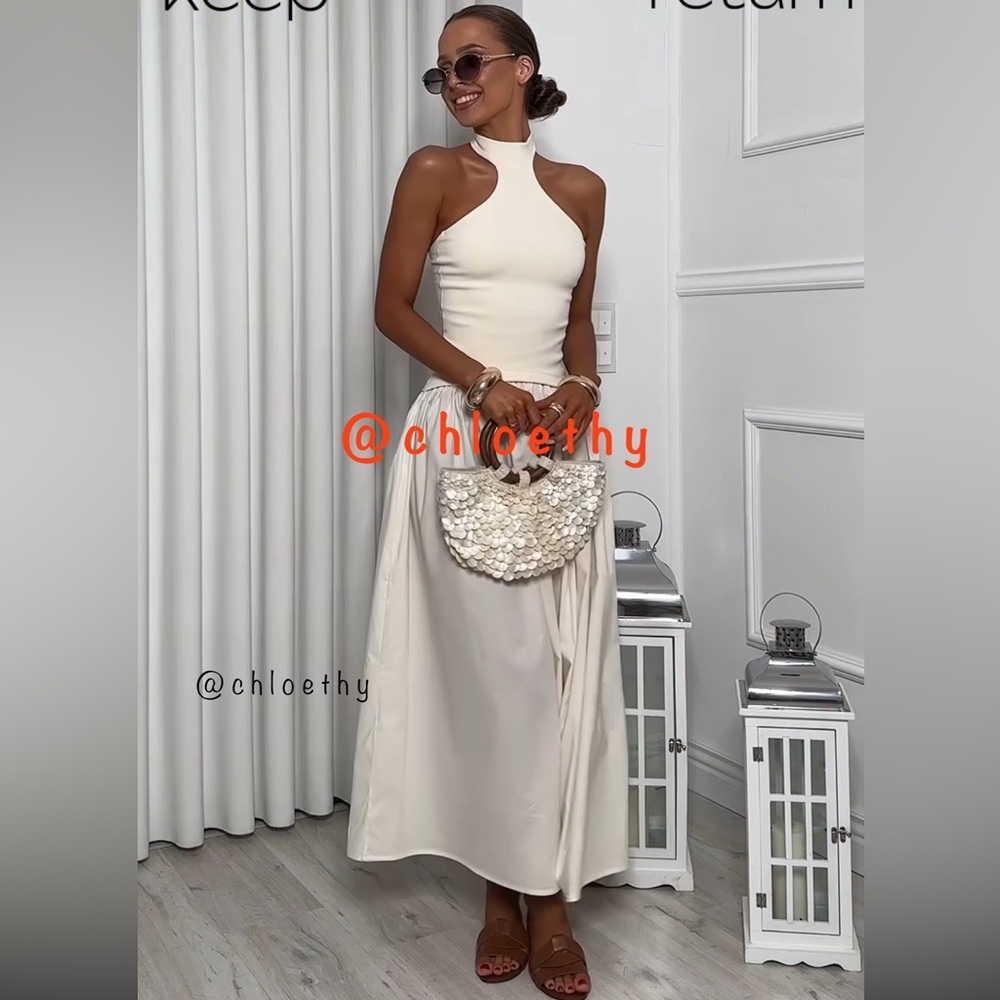 Zara COMBINATION HALTER DRESS